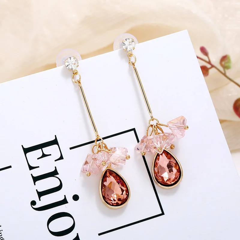 Kakaboom women's crystal pearls tassels Drop Earrings new design delicate cute korean style Noble fashion jewelry | Украшения и