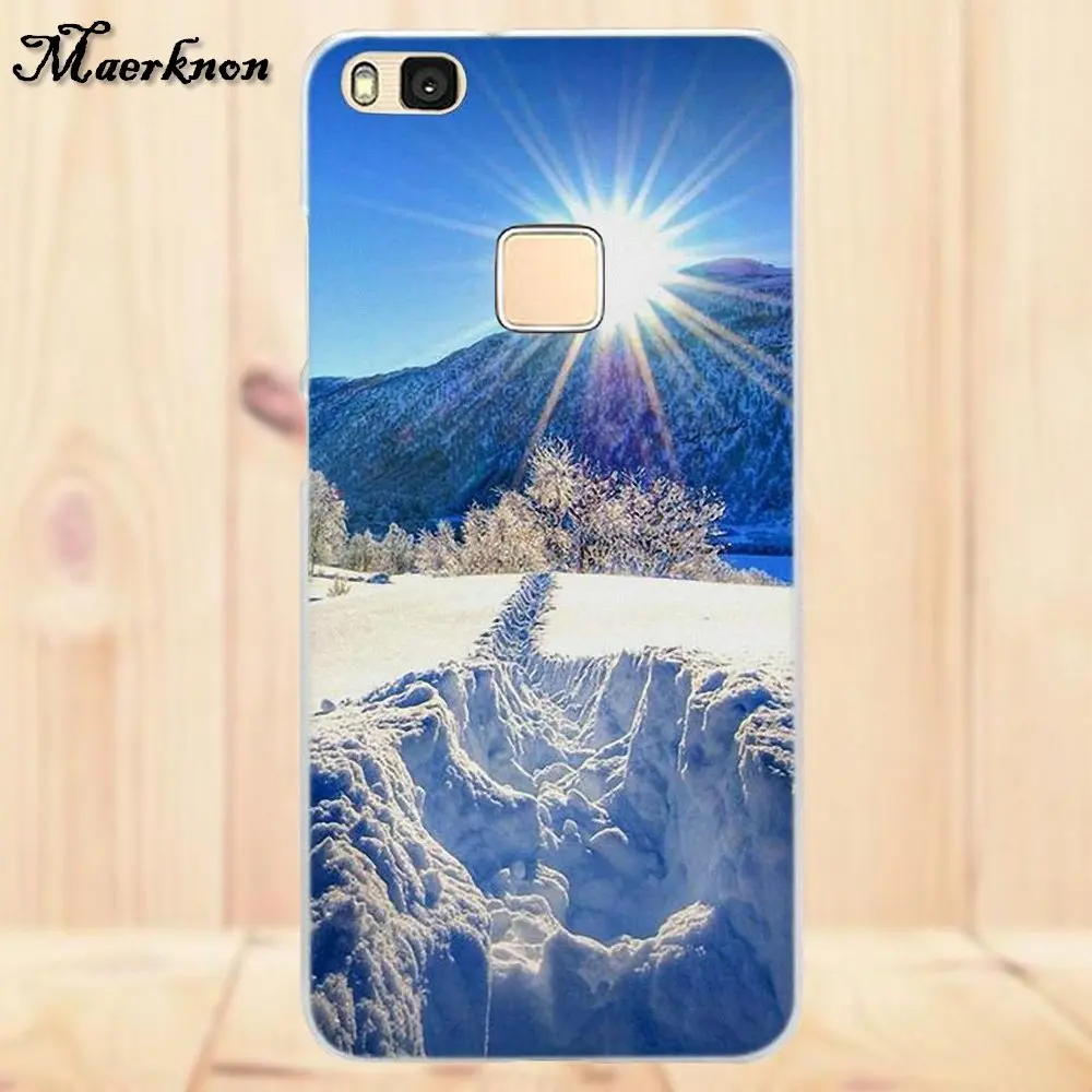 Maerknon для Samsung Galaxy A3 A5 A7 J1 J2 J3 J5 J7 2015 2016 2017 чехол фиолетовый зимний Горный пейзаж|for