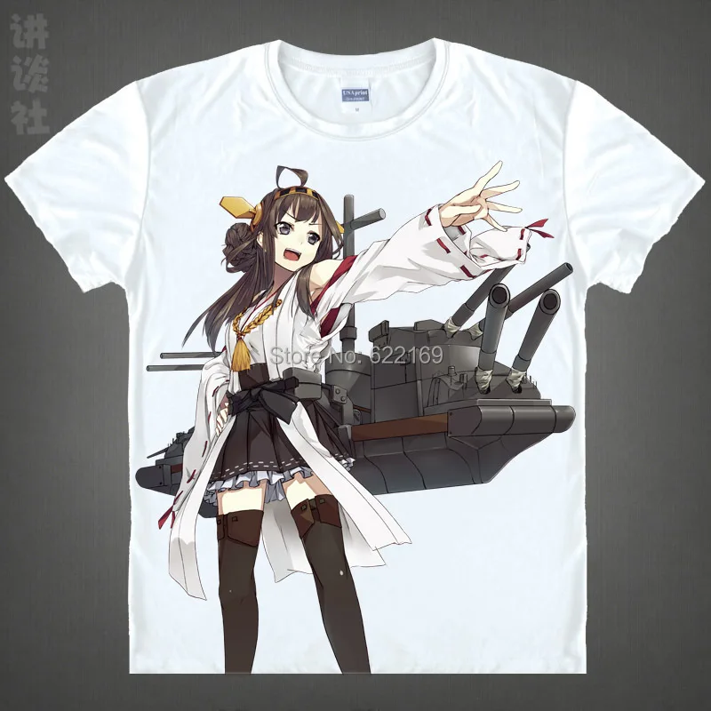 Мужская уникальная футболка с аниме 3d принтом Kantai Collection Fleet girls Повседневная