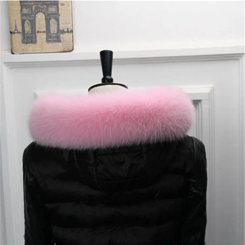 Лисий меховой воротник для капюшон шаль с натуральным лисьим мехом Отделка