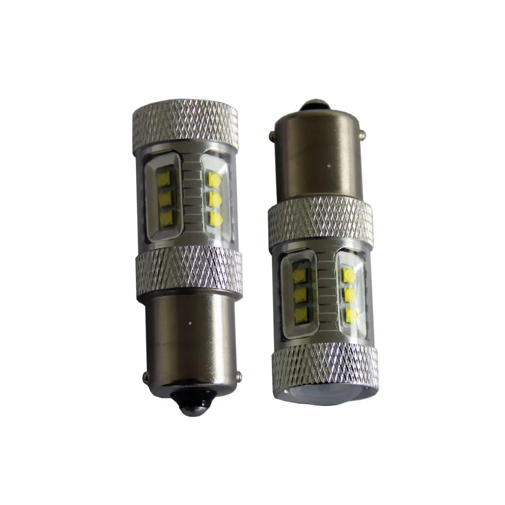 2x1156 1157 Ba15s Bay15d 80 Вт чипы Cree Светодиодная лампа стоп-светильник заднего хода 6000k Dc 12