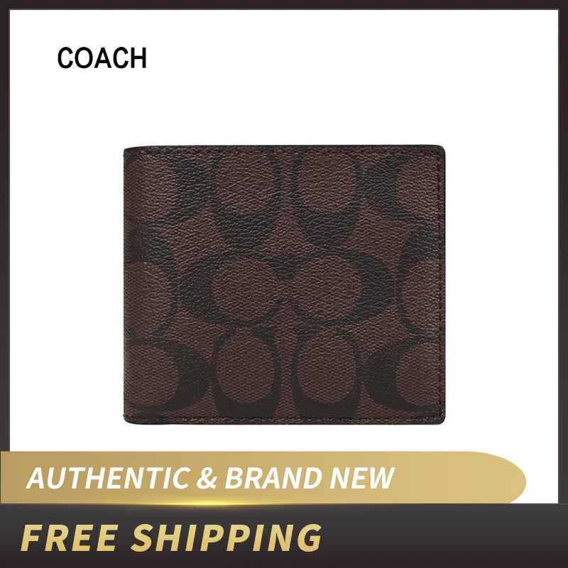 Coach Compact ID Wallet In Signature F74993/F25519/F75083/F66551 | Багаж и сумки