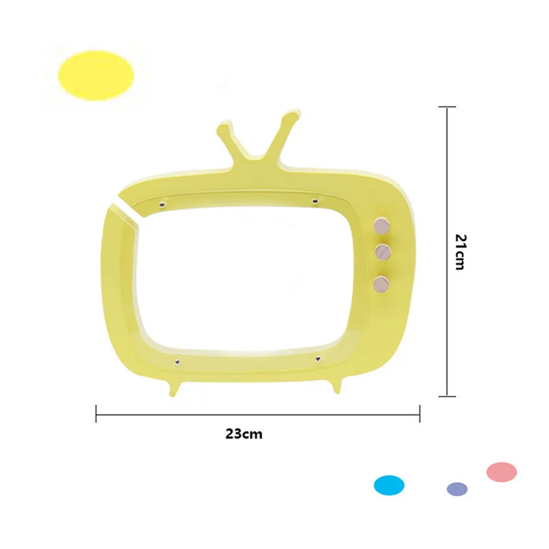 Cute Creative Wooden New TV Set Piggy Bank Children's Room Display Photography Props Box Home Decorate | Дом и сад