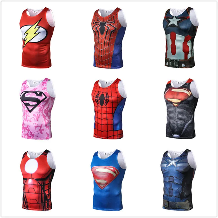 Новый жилет для бега Marvel Hero Superman с креативным 3D принтом тонкая летняя майка без