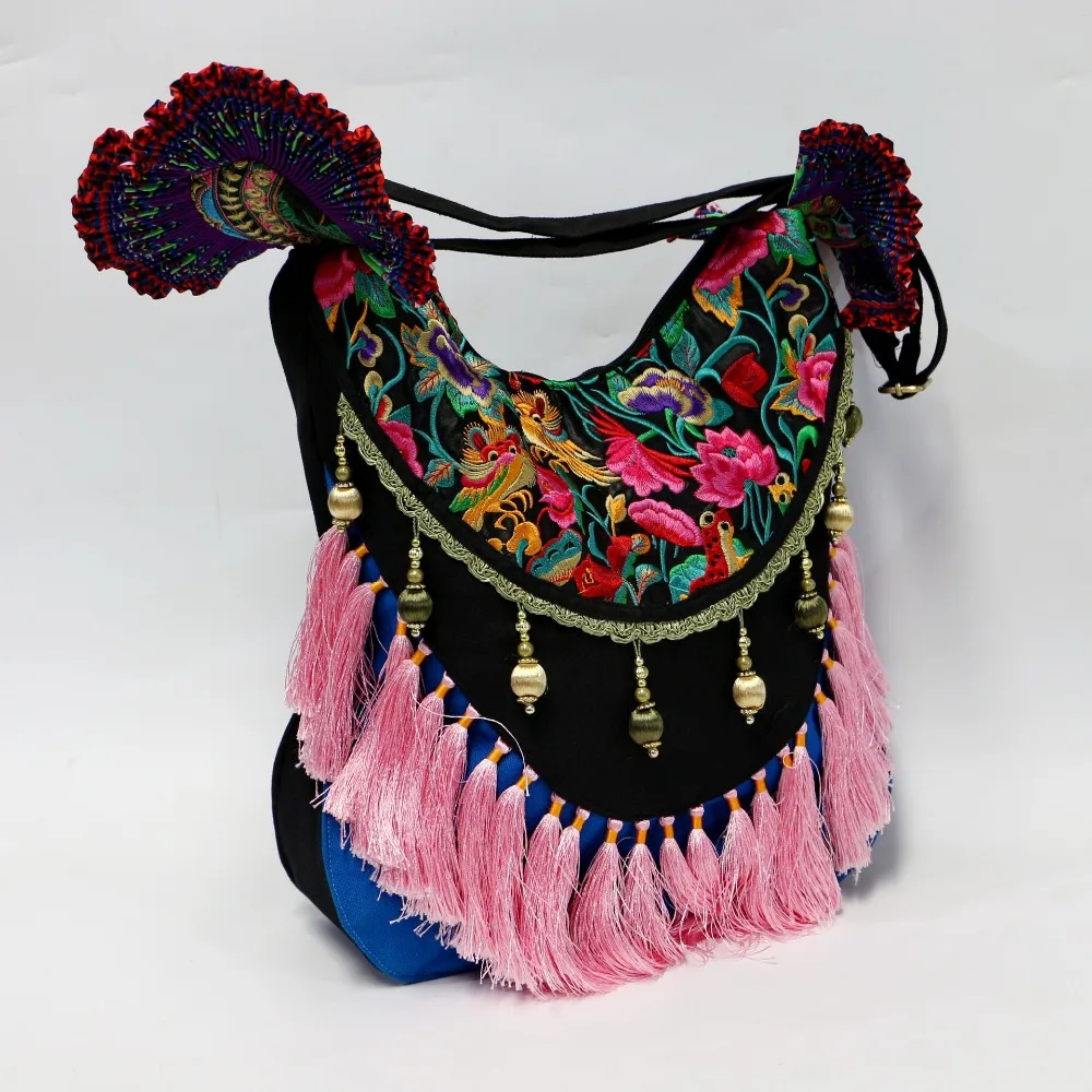 Большие винтажные сумки с вышивкой ручной работы, сумка Gypsy Boho, женские сумки, женские сумки через плечо, сумки с бахромой, сумка в стиле бохо