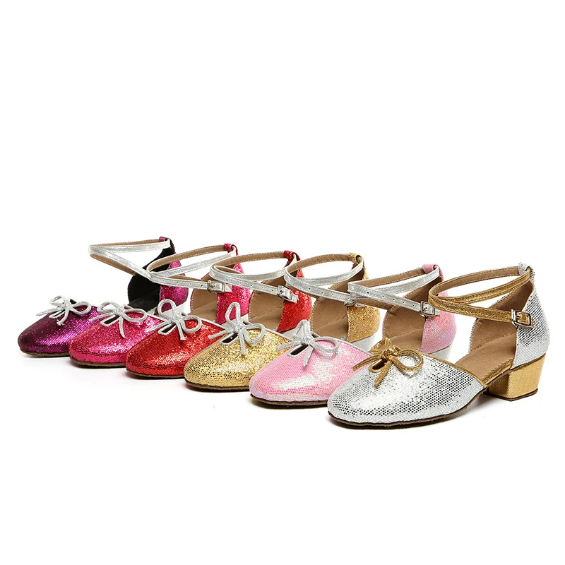 Детские костюмы для латинских танцев обувь 5 видов цветов с мягкой подошвой