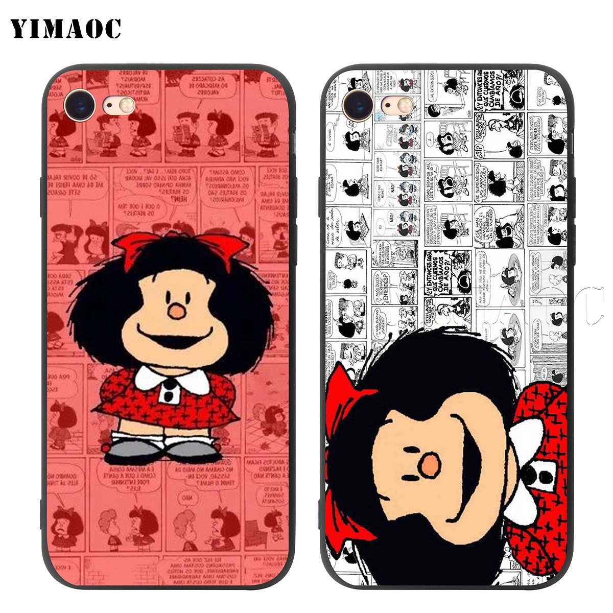 Мягкий силиконовый чехол YIMAOC Mafalda для iPhone 11 Pro XS Max XR X 8 7 6 6S Plus 5 5S SE