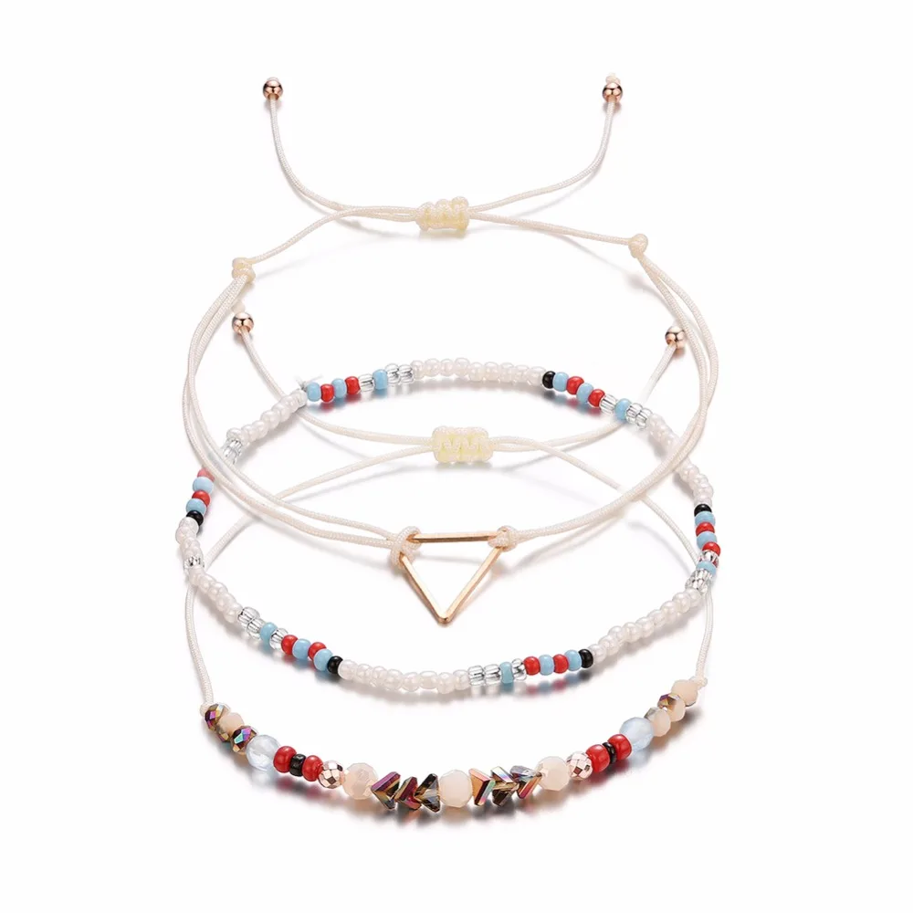 Женский браслет в богемном стиле ручной работы 3 шт./лот геометрические