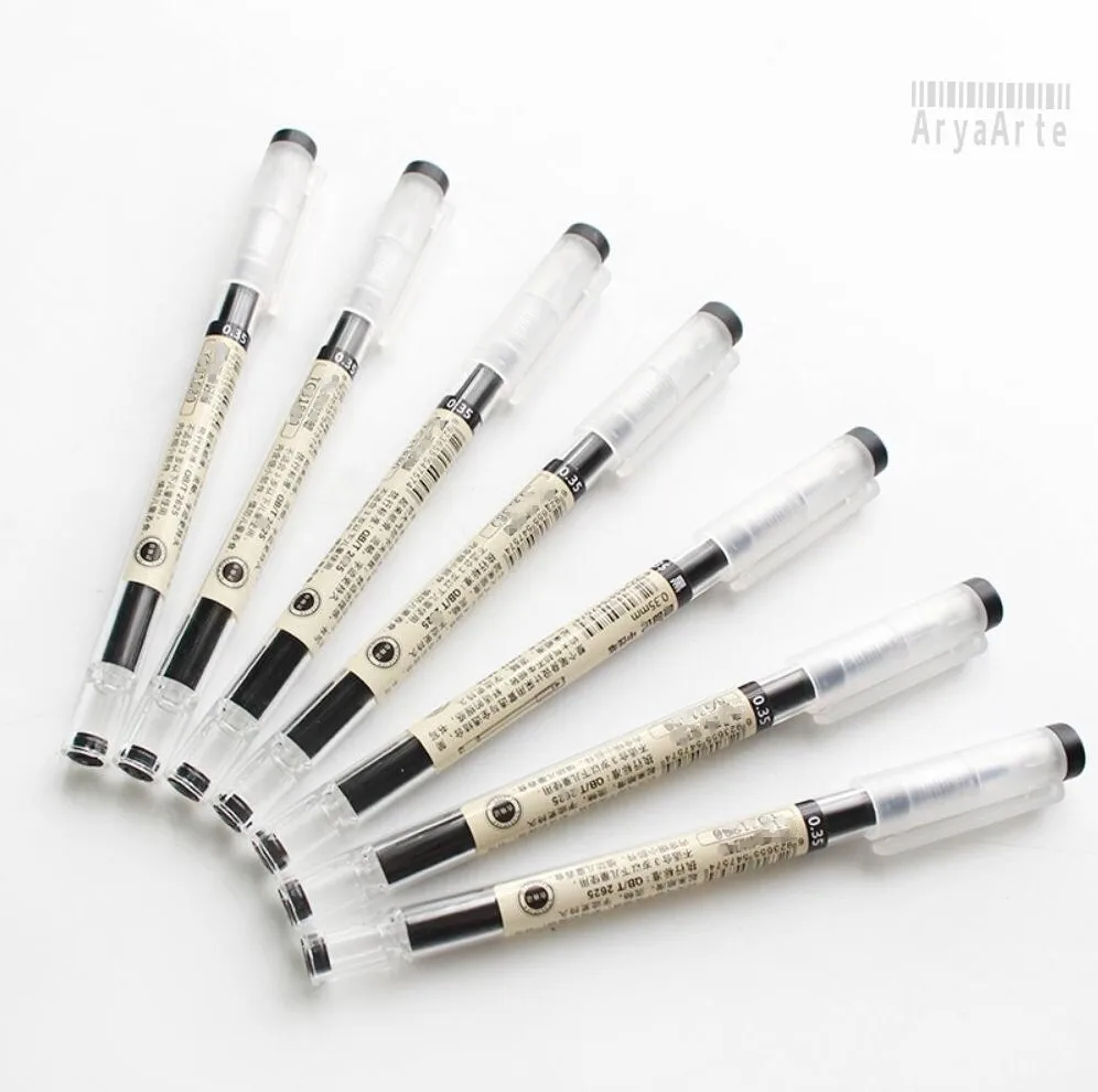 4 шт./лот гелевая ручка 0 35 мм черная чернильная Производитель школьные офисные