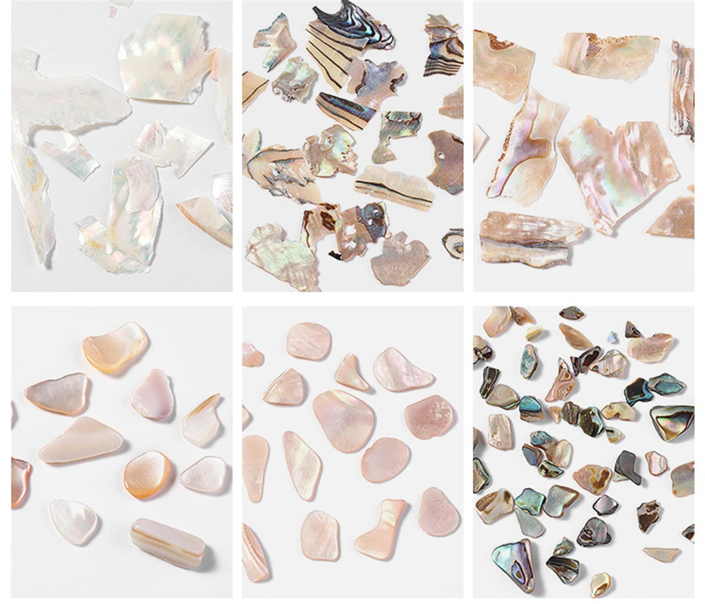 1 Box Pearls Sea Shell Stone Nails Art Sequins for Nail UV Gel Polish Decoration of Nail Accessories