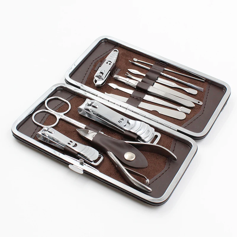 12 шт. маникюрный набор профессиональных Нержавеющая сталь маникюрные