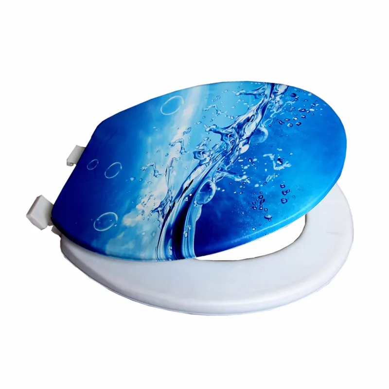 Крышку унитаза мягкие сиденья для Новинка 2017 морская волна дизайн высокое
