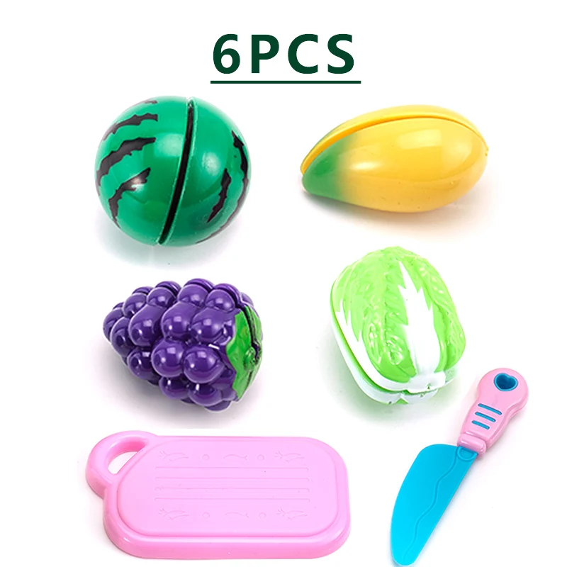 6 pcs A 10 шт. резка фрукты овощи ролевые игры дети ребенок развивающие игрушки подарок - Цвет: 6 pcs A