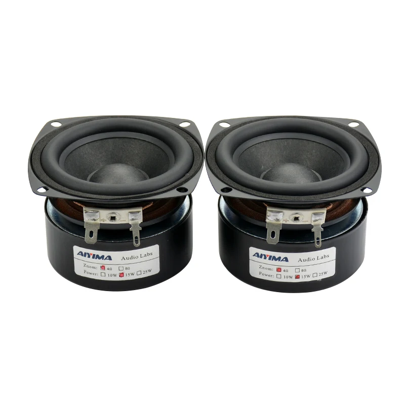 AIYIMA 2 шт. 3 дюймовый звуковой динамик 4Ohm 15 Вт Полнодиапазонный HIFI Мультимедиа