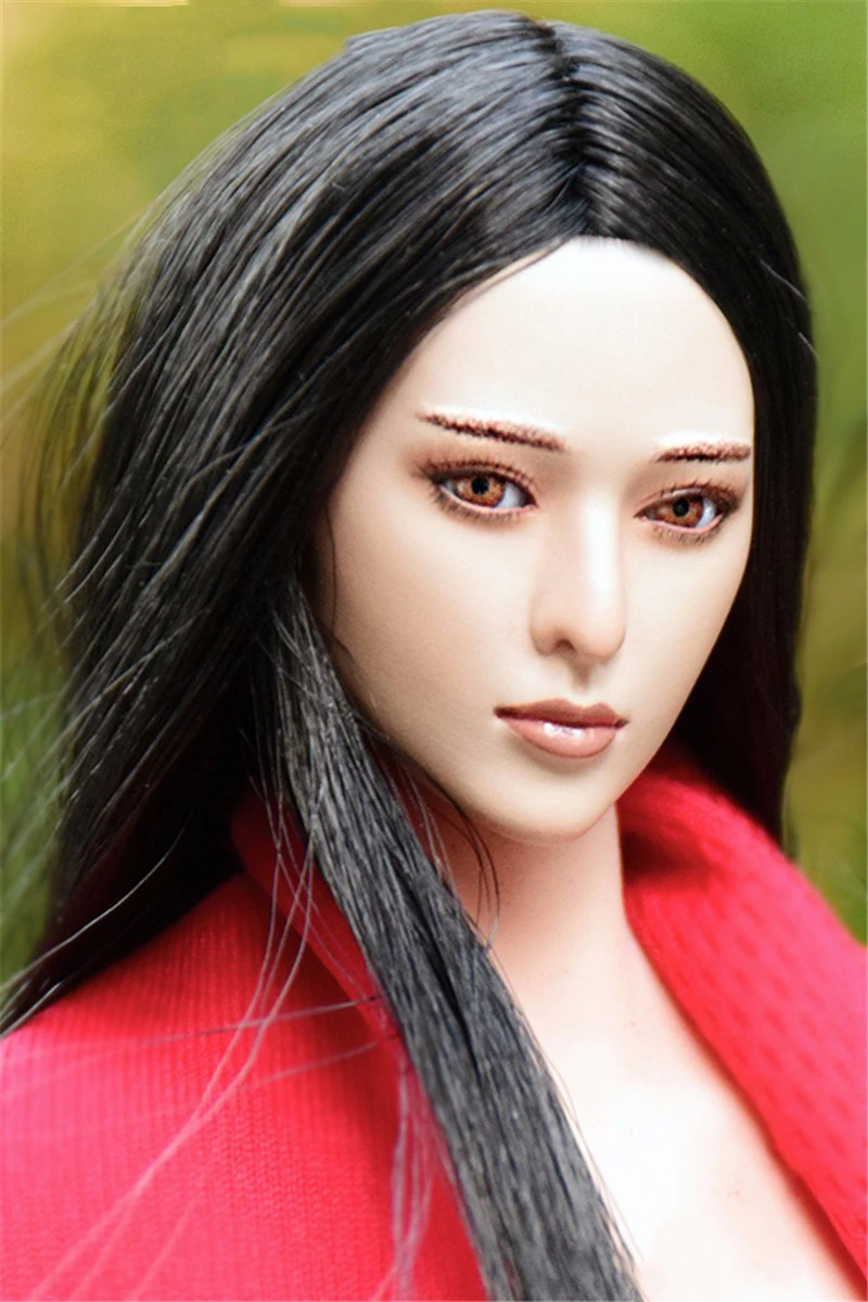 

1/6 Scale China Female Star Bingbing Fan Head Sculpt Eyes Movable Asian Beauty Headplay Model for 12 Inches Action Figure Body