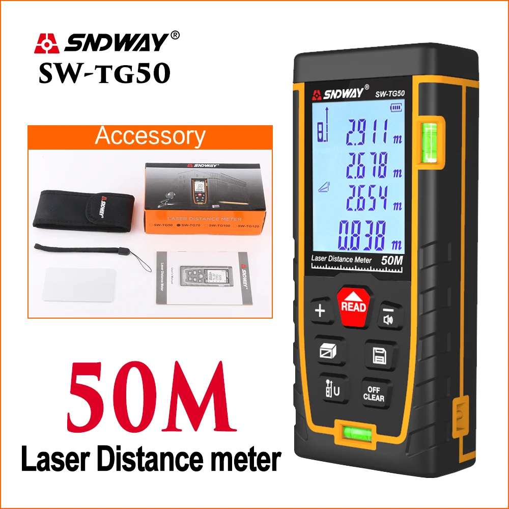 SW-TG50 Лазер sndway измеритель расстояния охотничий дальномер цифровой мини Ручной измерительный лазерный измеритель расстояния - Цвет: SW-TG50