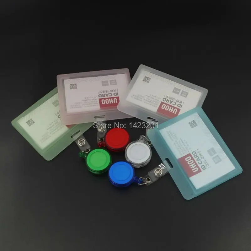 5 шт./лот жесткий держатель для удостоверения личности + катушка выдвижного ремня