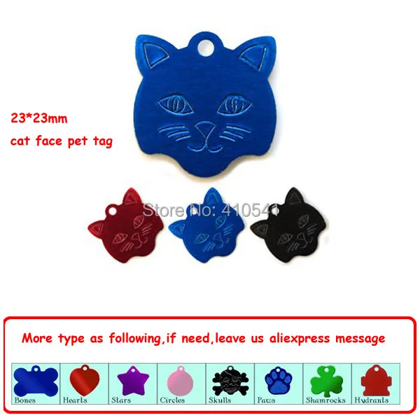 Этикетки для домашних животных разноцветные 200 шт./лот алюминиевый сплав 23*23 мм|pet