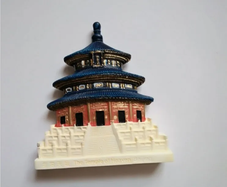 3D китайские характеристики ветра Пекина туризма Магнитный полимерный магнит городской холодильник магнитная паста украшения подарки