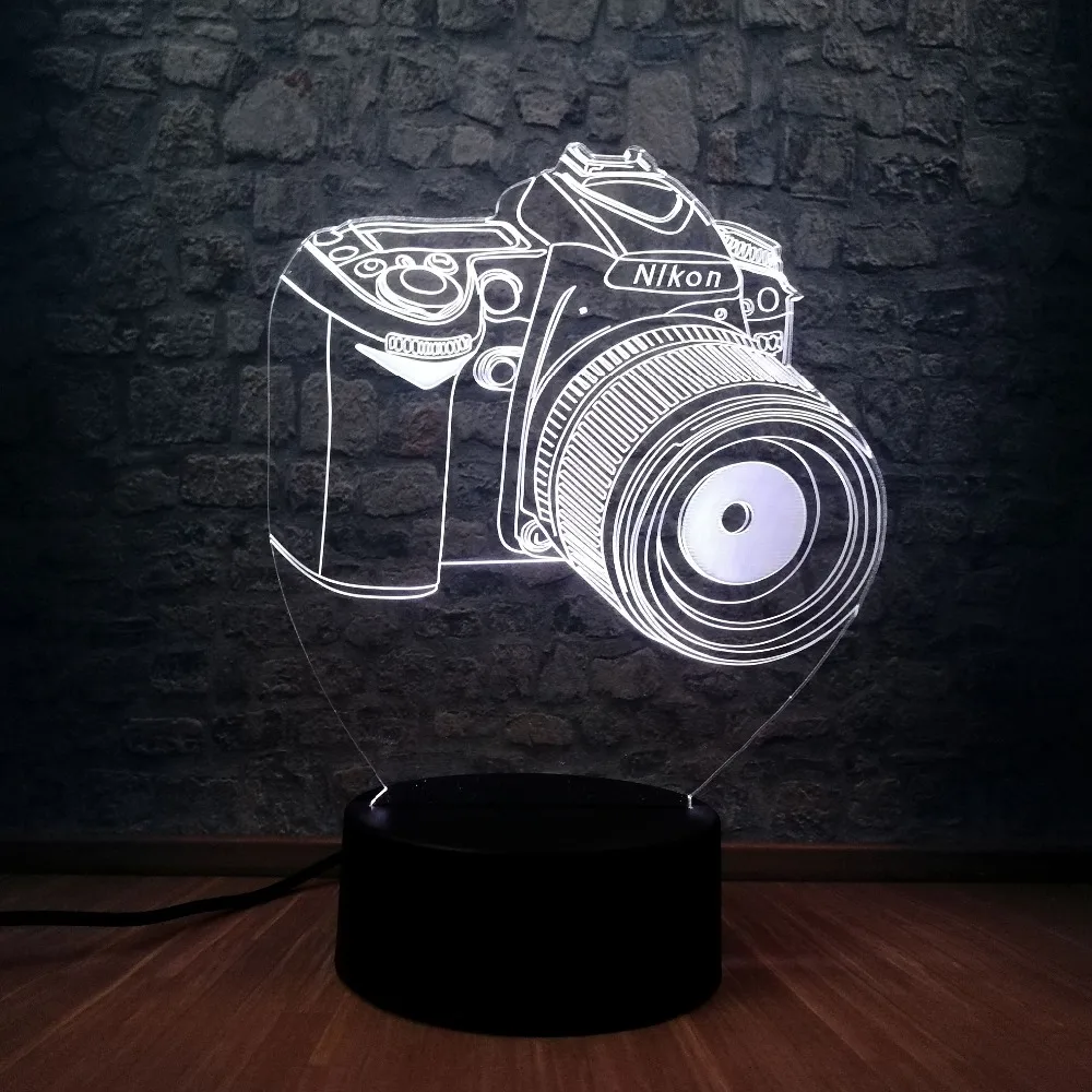 Новинка Камера 3D светодиодный светильник изменение цвета фотографии энтузиастов подарок сувенир выставка прикроватная настольная лампа Декор для спальни