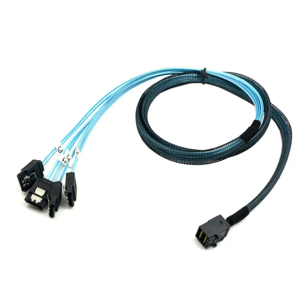 Zihan 4 SATA 7pin хост жесткий диск сервер данных Raid к Mini SAS SFF 8643 целевый кабель|Кабели