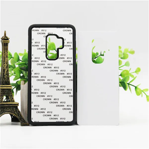 Черный 2D чехол, сублимационная печать для samsung Galaxy S8 S9 S10 Plus S10e Note 8 9 Note 10 10 Pro TPU+ PC пустой Печатный чехол металлический лист 10 шт - Цвет: Черный