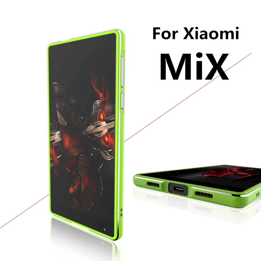 Чехол для Xiaomi MiX роскошный Ультратонкий алюминиевый бампер Mi 6 4 дюйма + 2 пленки (1