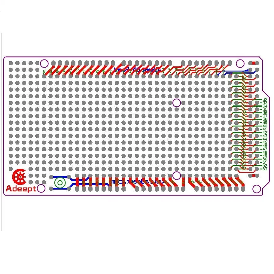 Печатная плата Adeept для Arduino Mega 2560 R3 10 шт. | Электроника