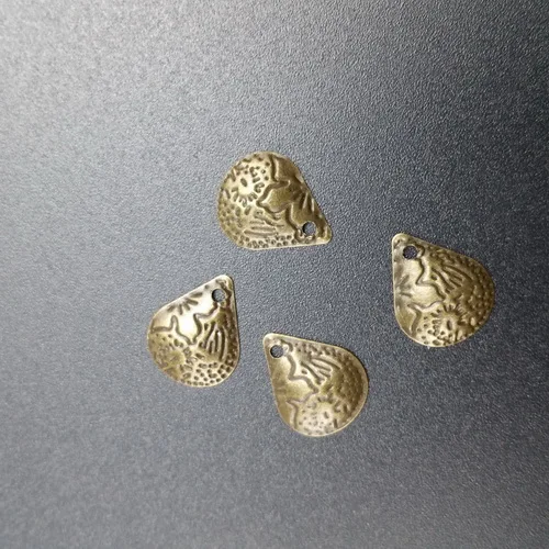 9x11mm bronze 50 шт./лот, металлические поделки, сделай сам, ювелирные изделия, подвески-капли, серьги, ручная цепочка, ожерелье, аксессуары - Цвет: 9x11mm bronze