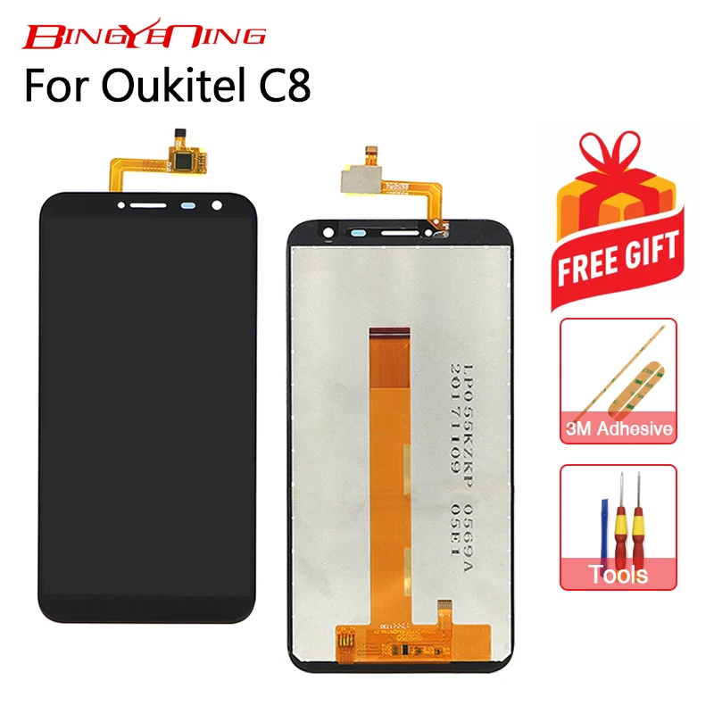ЖК дисплей BINGYENING для телефона Oukitel C8/C8 4G/C8 3G Android 7 0 кодирующий преобразователь