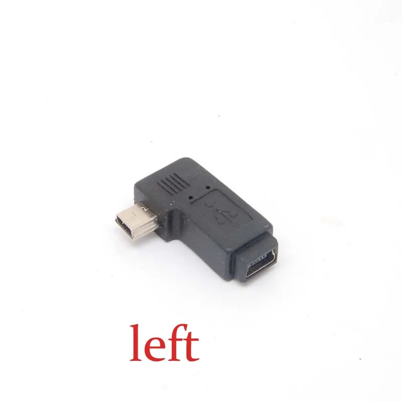Бесплатный shippingpremium Mini USB Мужской слева/под прямым углом к Mini USB Женский адаптер преобразователи shippingnew