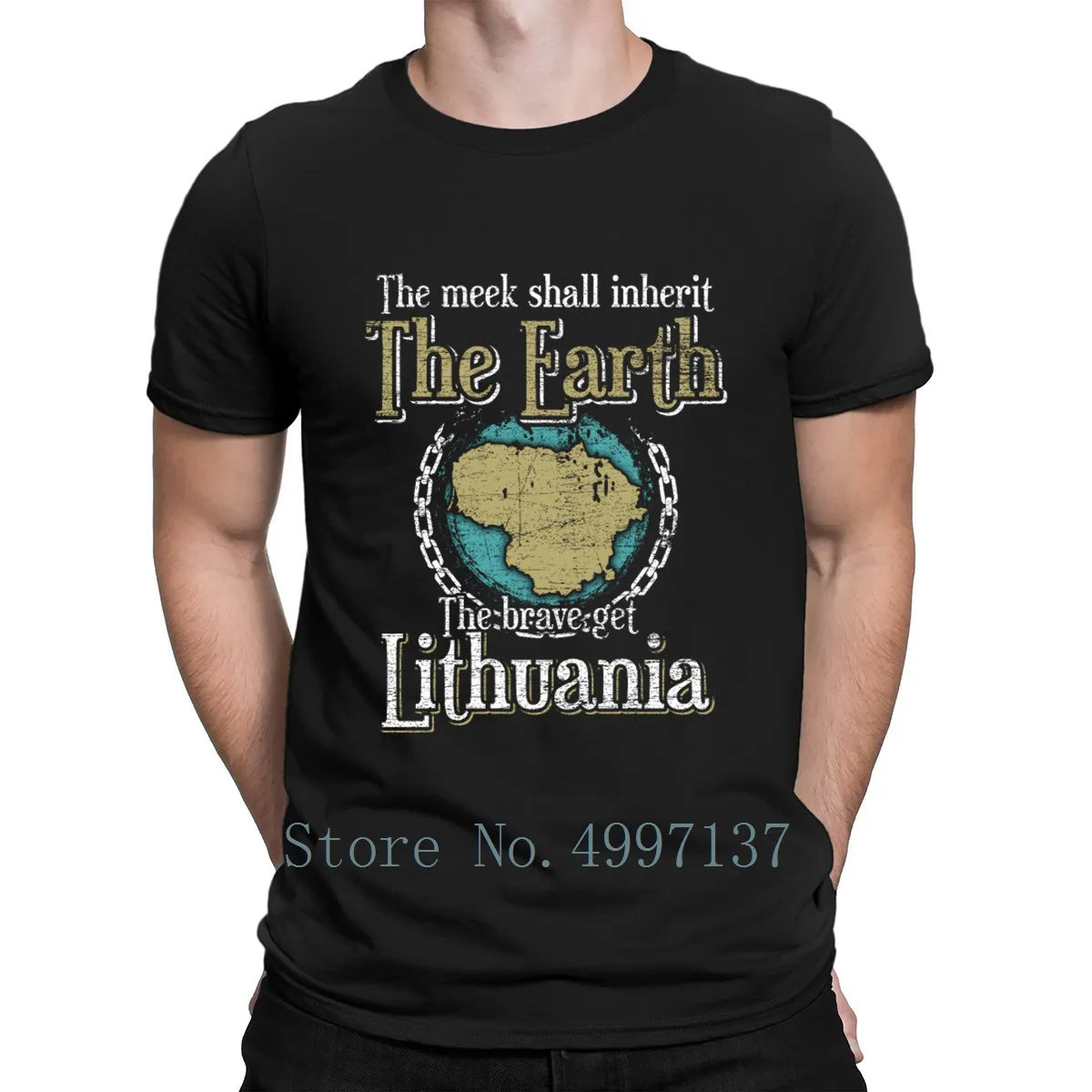 Lithuania T Shirt Cute Basic Cotton Summer Style Natural Pictures Knitted Euro Size S-3xl | Мужская одежда