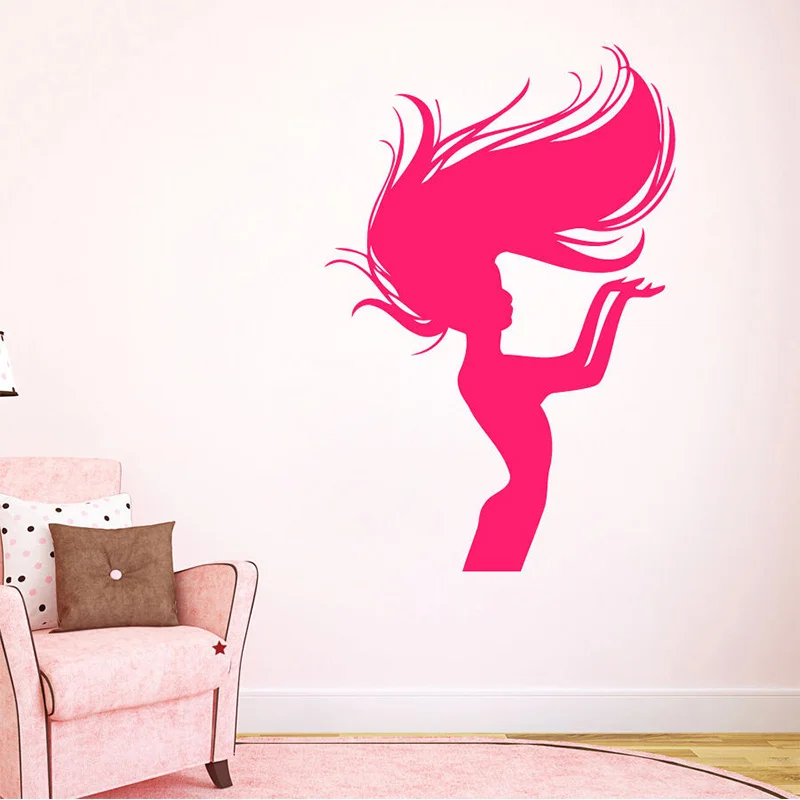 Бесплатная доставка новые наклейки на стену виниловые Стикеры женская модель