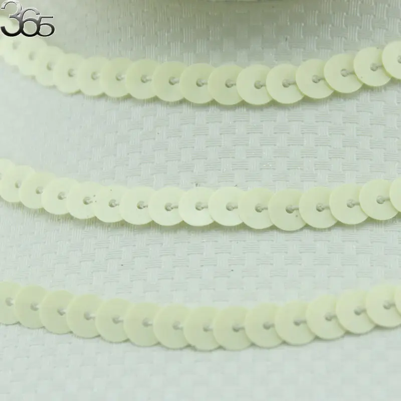 Free Shipping 6mm Flat Round Light Yellow Connect Sequin Strip Beads Wedding Decoration Accessories | Украшения и аксессуары