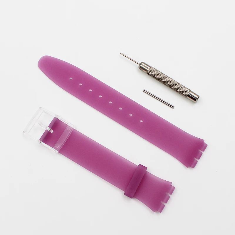 Новейшая модель для часов Swatch кожаный силиконовый ремешок ультра-тонкий SFK cicada крыло резиновый ремешок 16 мм Аксессуары для часов