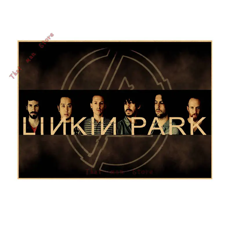 Ностальгическая рок-группа Linkin Park Честера Чарлза БЕННИНГТОНА/крафт-бумага/кафе/Бар плакат/Ретро плакат/42*30 см - Цвет: Многоцветный