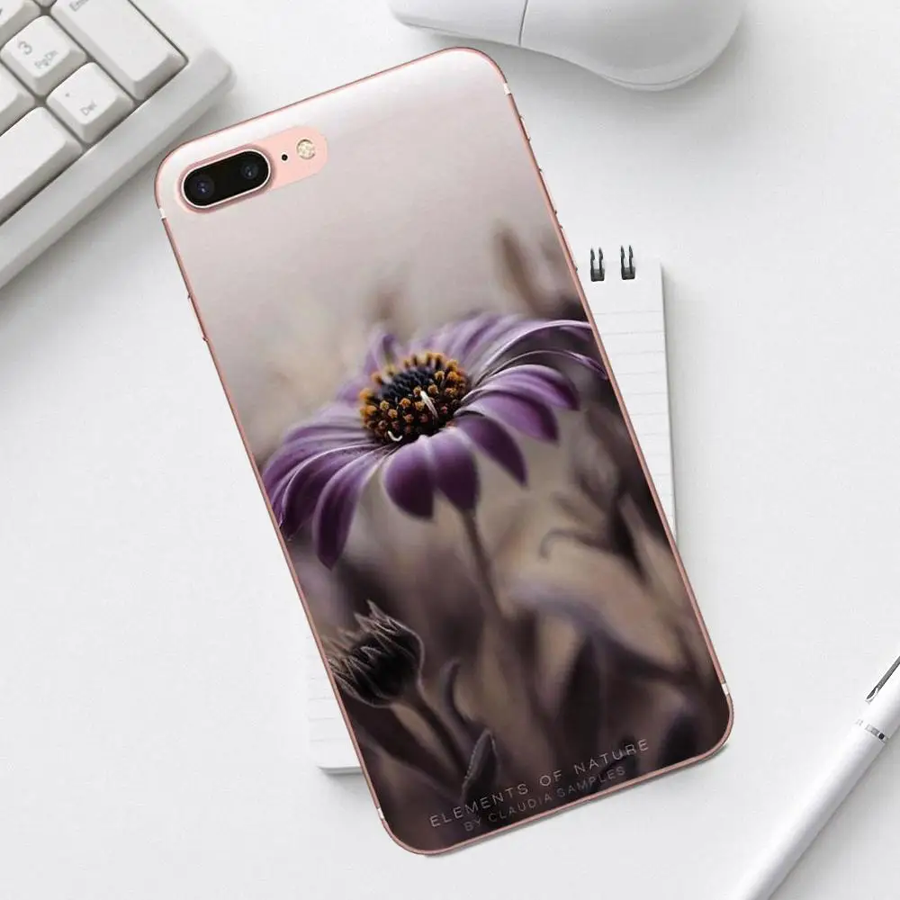 Мягкий резиновый чехол для телефона Love фиолетовые пионы iPhone 4 4S 5 5C SE 6 6S 7 8 Plus X XS Max XR