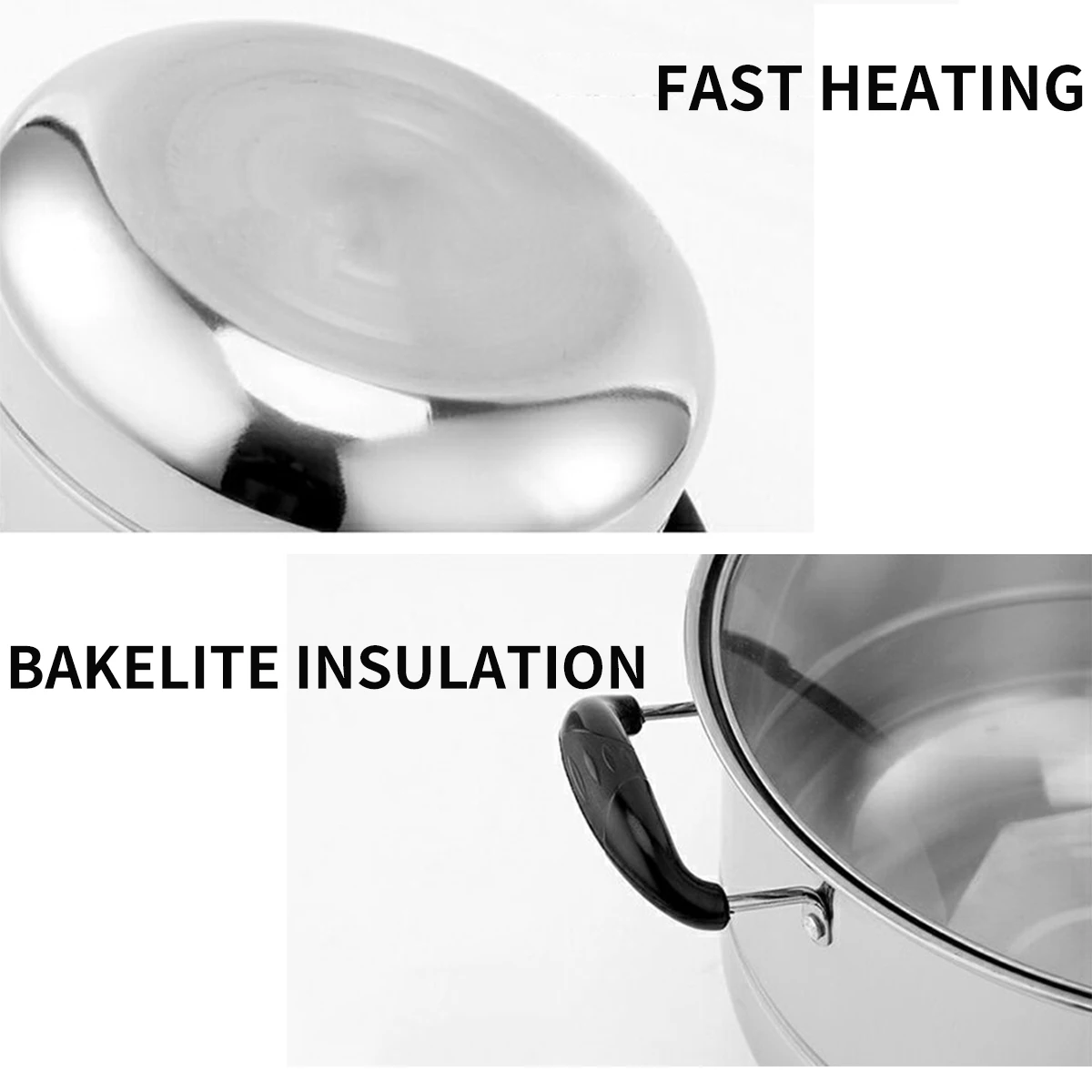 

Stainless Steel 4 Layer Thick Steamer Pot Soup Steam Pot Universal Cooking Pots for Induction Cooker Gas Stove Steam Pot