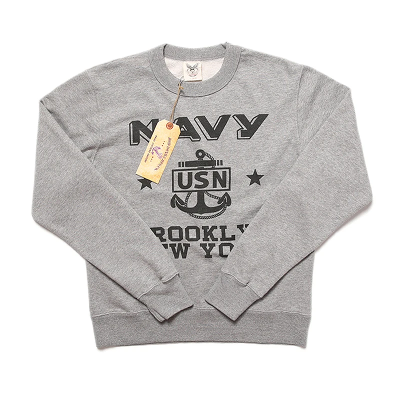 BOB DONG США ВМС Бруклин Нью-Йорк графический принт Crewneck толстовки для мужчин