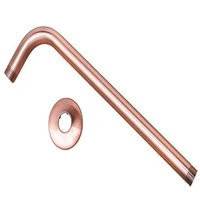 Antique Copper Brass Shower Head Extension Pipe 12 Long wall cover Shower Arm Bathroom Accessory Standard 1 2 ash100