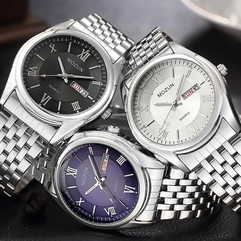 Мужские часы с датой и днём водонепроницаемые мужские от ведущего бренда