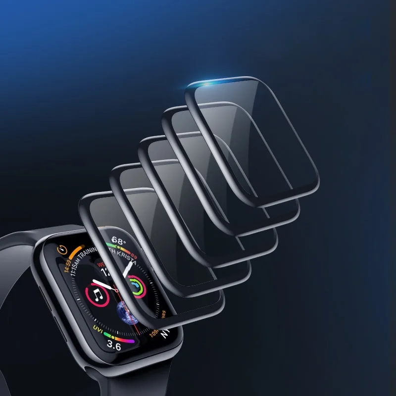 2 шт 3D закаленное стекло для Apple Watch 38 мм 42 40 44 серии 4 3 1 полное покрытие изогнутый