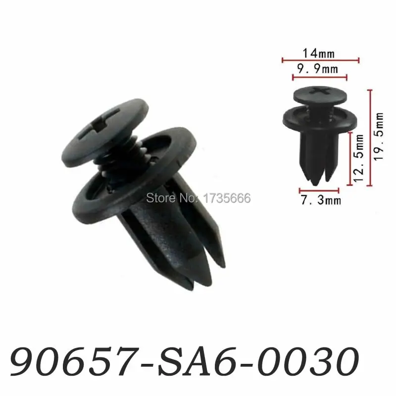 25x внутренний нажимной зажим для крыла нейлоновый фиксатор A14697 Honda Accord Civic Element Mazda