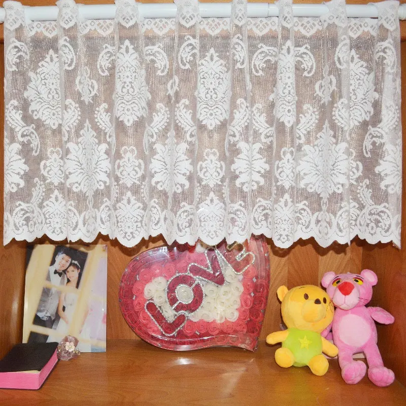 Euramerican Jacquard Short Warp Style Rural lace Yarn Knitting Curtain Kitchen Curtains for Window Shade | Дом и сад