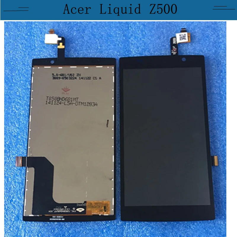 Для 5," acer Liquid Z500 ЖК-дисплей+ сенсорная панель дигитайзер черный для acer Liquid Z500 diaplay