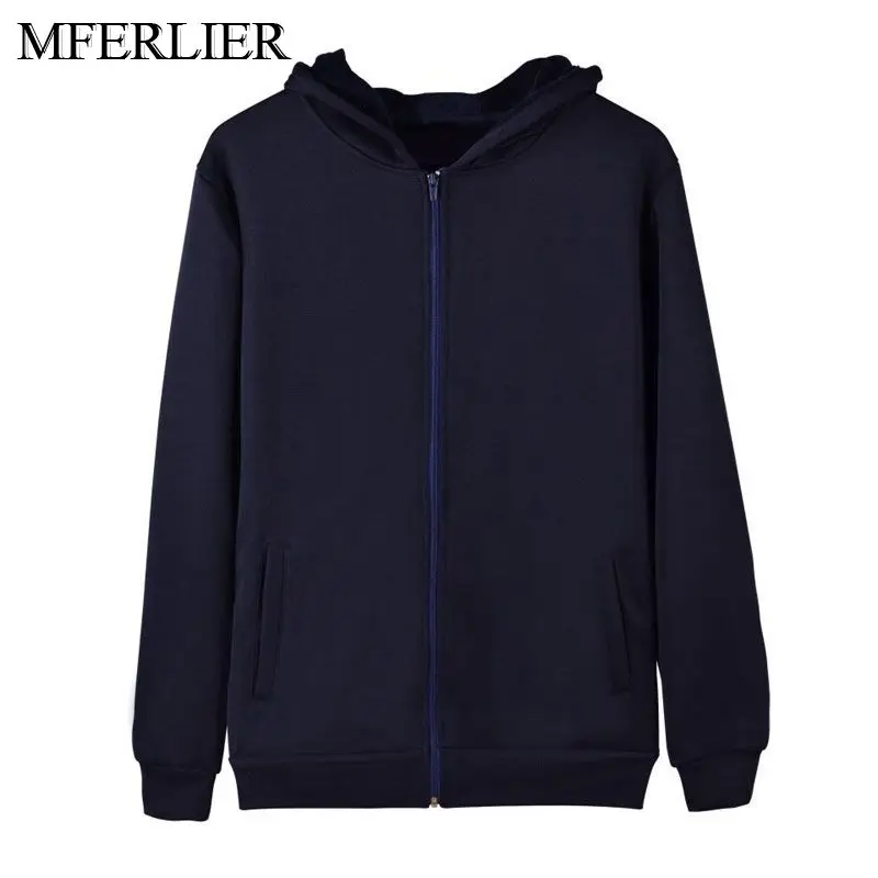 MFERLIER зима осень мужские толстовки 5XL 6XL 7XL 8XL большой размер толстовки мужские плюс размер 5 цветов