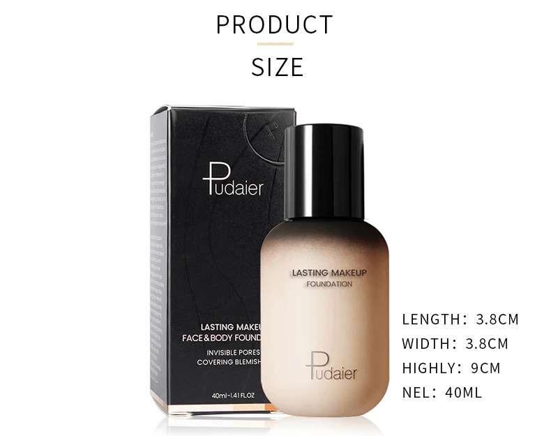 Матовый Жидкий тональный крем Pudaier основа для макияжа консилер с полным