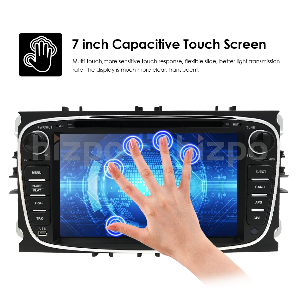 Двойной 2 Din Автомобильный dvd-плеер gps Navi для Ford Focus Mondeo Galaxy 2007-2012G аудио Радио стерео головное устройство BT DAB+ RDS Can-Bus