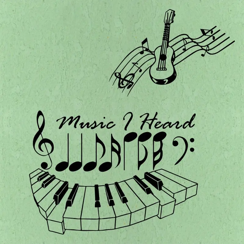 CHM DIY etiqueta де ла сравнению para entusiastas de la musica personalizo vinilo decoracion mu1782|Наклейки на стену| |