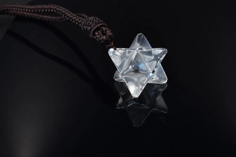Натуральный камень кварц белый кристалл подвеска Маятник merkaba Подвески чакра подвеска Исцеление